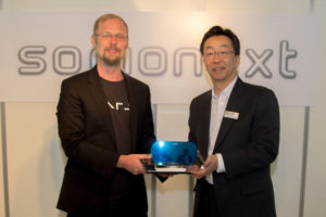 Mr. Urho Konttori, Founder & CEO of Varjo and Mr. Toshihiko Tanaka, President of Socionext Europe
